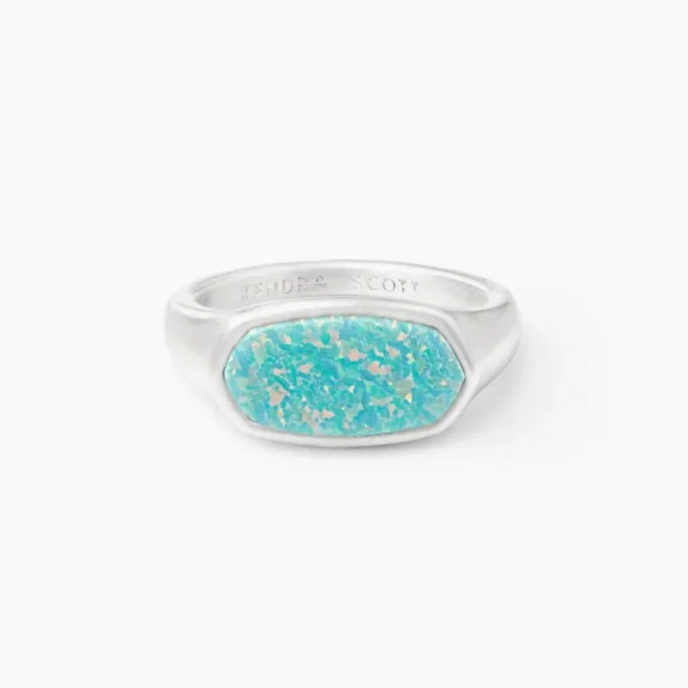 NWT Kendra Scott Mel Ring RARE Mint Opal & Silver Perfectly Beautiful Retired! - Picture 10 of 12